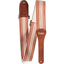 Load image into Gallery viewer, Taylor 4014-20 2&quot; Academy Strap, Wht/Brn, Jacquard Cotton-Easy Music Center
