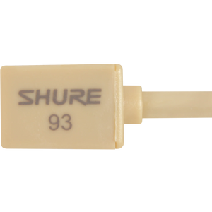 Shure WL93T Omnidirectional Condenser Miniature-Lavalier Microphone, Tan-Easy Music Center