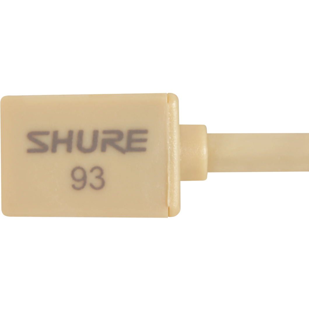 Shure WL93T Omnidirectional Condenser Miniature-Lavalier Microphone, Tan-Easy Music Center