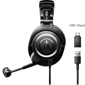Audio-Technica ATH-M50XSTS-USB Pro Streaming Headset, Digital, USB-Easy Music Center