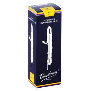 Vandoren CR153 Contrabass Clarinet Reeds #3, Box of 5-Easy Music Center