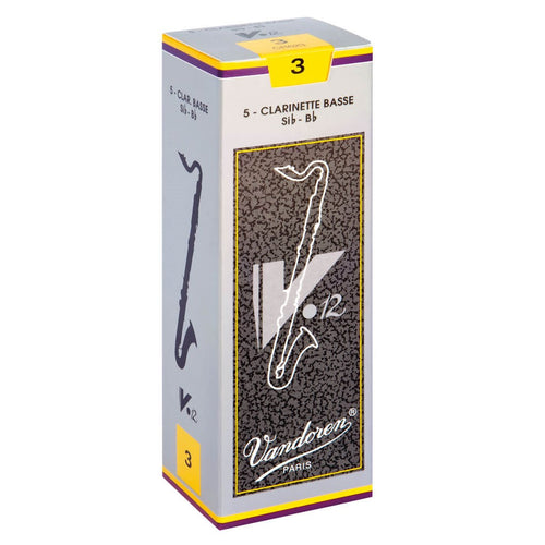 Vandoren CR623 V12 Bass Clarinet Reeds Strength #3 - Box of 5-Easy Music Center