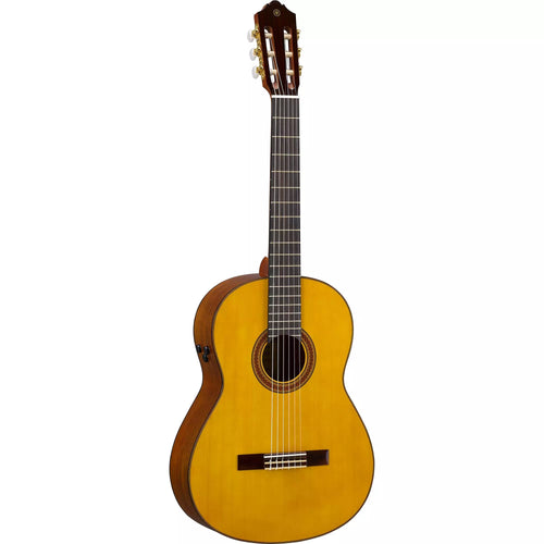 Yamaha CG-TA TransAcoustic Nylon Classical Guitar, Solid Spruce Top, Ovangkol b/s, RW Fingerboard, Natural-Easy Music Center