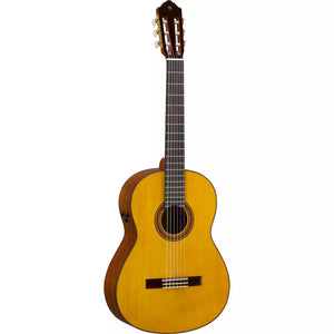 Yamaha CG-TA TransAcoustic Nylon Classical Guitar, Solid Spruce Top, Ovangkol b/s, RW Fingerboard, Natural-Easy Music Center
