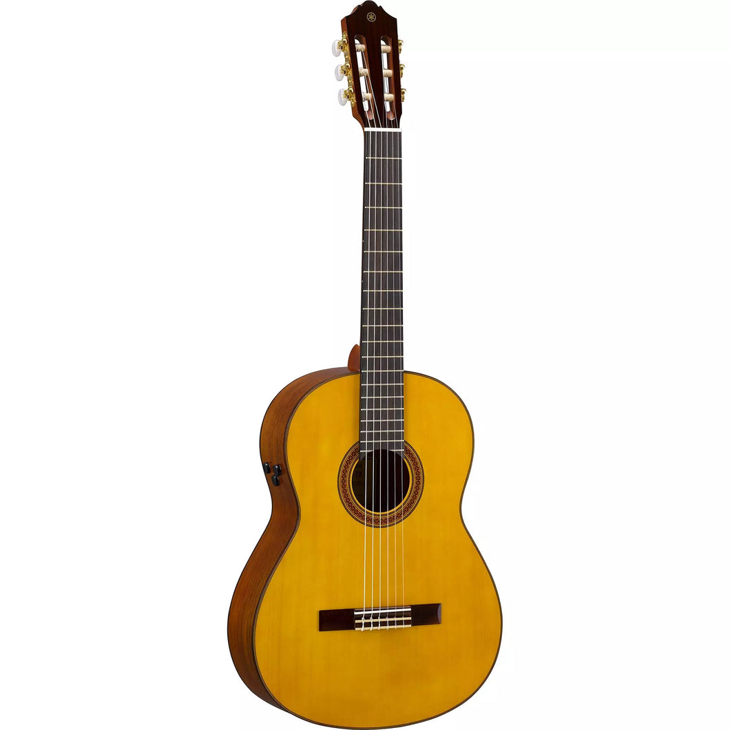 Yamaha CG-TA TransAcoustic Nylon Classical Guitar, Solid Spruce Top, Ovangkol b/s, RW Fingerboard, Natural-Easy Music Center