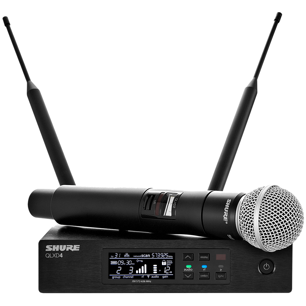 Shure QLXD24/SM58-G50 QLXD2/SM58 Handheld Transmitter with QLXD4 Wireless Receiver-Easy Music Center