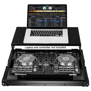 Odyssey FRGSDJ202BL Black Label Low-Profile DJ Controller Case w/ Glide - Fits DJ-202; 23.75" W x 17.25" D x 6.75" H-Easy Music Center