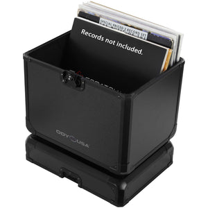 Odyssey KLP70BL Black KROM 12" Record/Utility Case - Holds 70 Records; 14" W x 9.75" D x 13" H-Easy Music Center