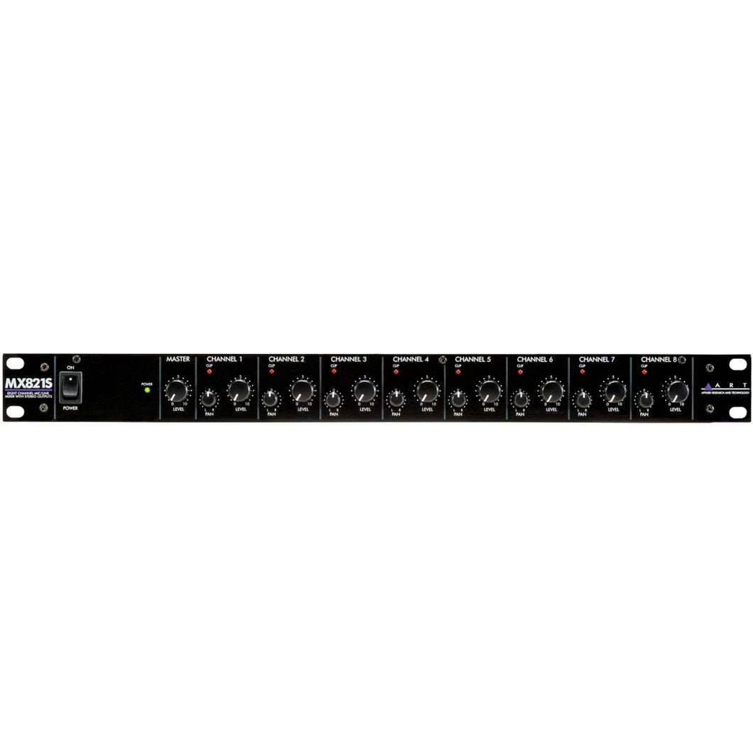 ART MX821S 8-Channel Mic/Line Mixer, 1U Rack Mount-Easy Music Center