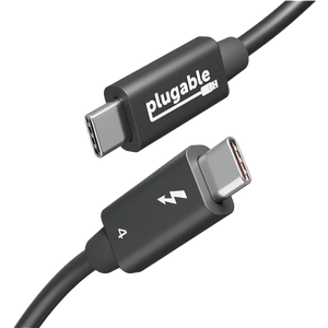 Plugable TBT4-240W-1M Thunderbolt 4 Cable [Certified] - 40GBPS, 240W Charging, 1m (3.2ft), 5A-Easy Music Center