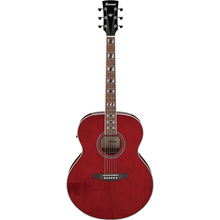 Load image into Gallery viewer, Ibanez AJ70M1EWR Jumbo Acoustic Guitar, Sitka Spruce Top, Okoume B/S, w/ Electronics, Wine Red-Easy Music Center
