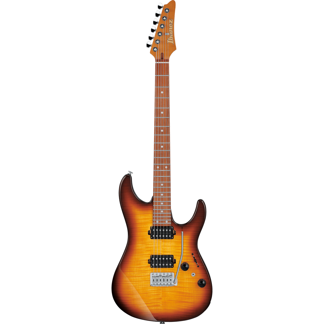 Ibanez AZ24S1FVLS AZ Standard, 24 Fret, HH, w/ Trem, Roated MN, Locking Tuners, Violin Sunburst-Easy Music Center