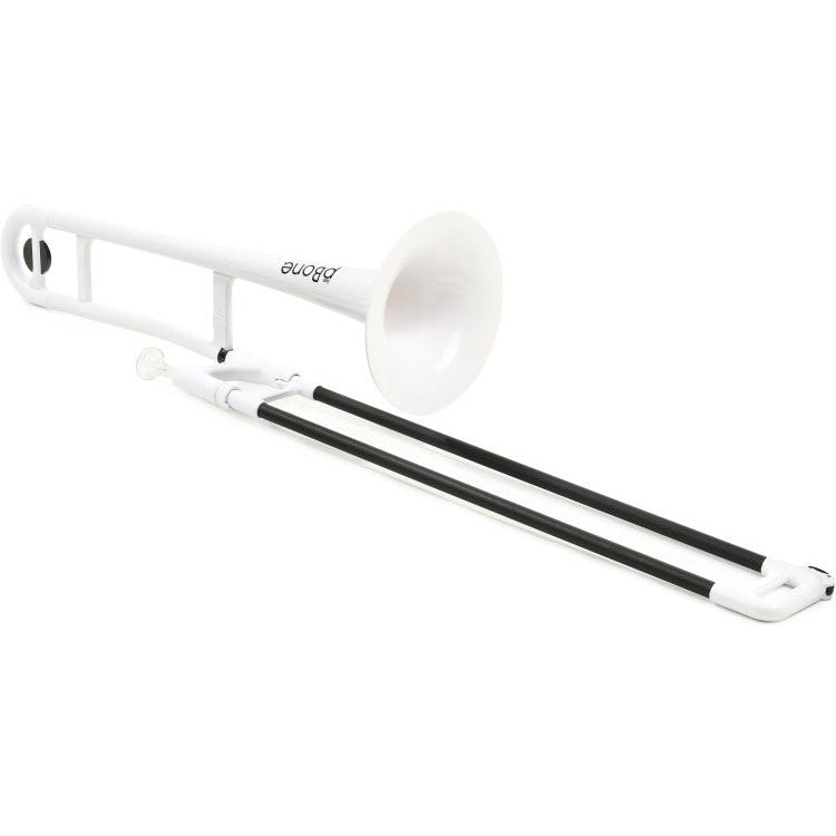 pBone PBONE1W Plastic Trombone White-Easy Music Center