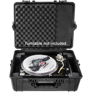 Odyssey VU1200 Vulcan Series Case for Single Turntable - Fits 1200 Style Turntables, PLX; 23" W 19" D 8.25" H-Easy Music Center