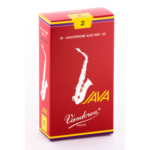 Vandoren SR262R Java Red Alto Sax Reeds #2 - Box of 10-Easy Music Center