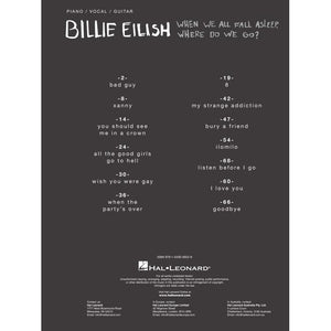 Hal Leonard HL00295684 Billie Eilish When We All Fall Asleep, Where Do We Go?-Easy Music Center