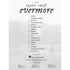 Hal Leonard HL00363715 Taylor Swift – Evermore-Easy Music Center