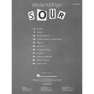 Hal Leonard HL00370723 Olivia Rodrigo – Sour Easy Piano-Easy Music Center