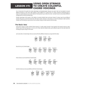 Hal Leonard HL00696456 100 Acoustic Lessons-Easy Music Center