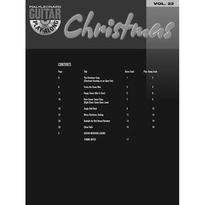 Hal Leonard HL00699600 Christmas Guitar Play-Along Volume 22-Easy Music Center