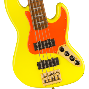 Fender 014-9400-386 MonoNeon J-Bass V, Roasted Maple Fingerboard, Neon Yellow-Easy Music Center