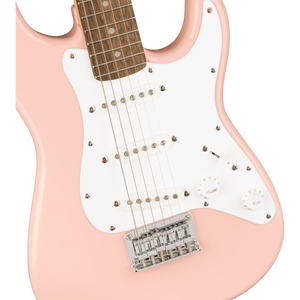 Squier 037-0121-556 Mini Strat Shell Pink-Easy Music Center