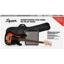 Load image into Gallery viewer, Squier 037-2980-000 PJ Bass Pack w/ Rumble 15, 3-Color Sunburst-Easy Music Center
