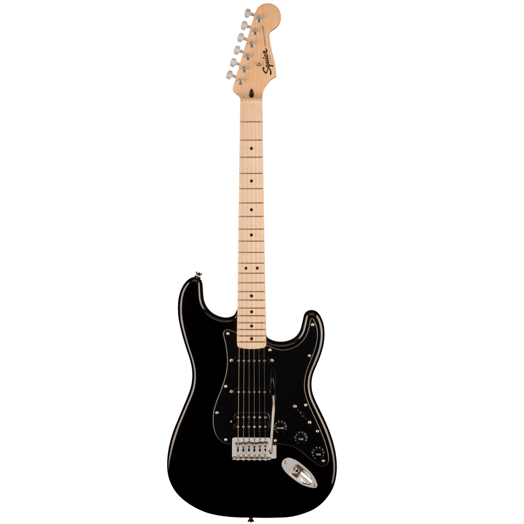 Squier 037-3203-506 Sonic Strat, HSS, Maple FB, BPG, Black-Easy Music Center
