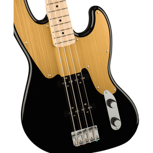 Squier 037-7100-506 Paranormal J-Bass '54, MN, Gold Anodized PG, Black-Easy Music Center