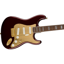 Load image into Gallery viewer, Squier 037-9410-515 40th Ann Strat, Gold Edition, Laurel FB, Ruby Red Metallic-Easy Music Center
