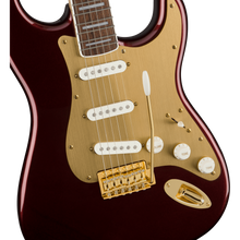 Load image into Gallery viewer, Squier 037-9410-515 40th Ann Strat, Gold Edition, Laurel FB, Ruby Red Metallic-Easy Music Center
