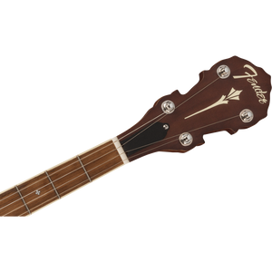 Fender 097-0302-321 Paramount Banjo w/ Electronics, Walnut FB, Natural-Easy Music Center