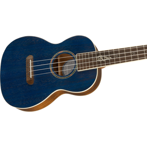 Fender 097-1752-127 Dhani Harrison Tenor Uke, Sapphire Blue-Easy Music Center