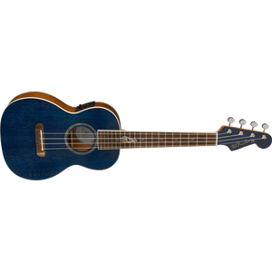 Fender 097-1752-127 Dhani Harrison Tenor Uke, Sapphire Blue-Easy Music Center