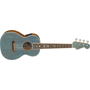 Fender 097-1752-197 Dhani Harrison Tenor Uke, Turquoise-Easy Music Center