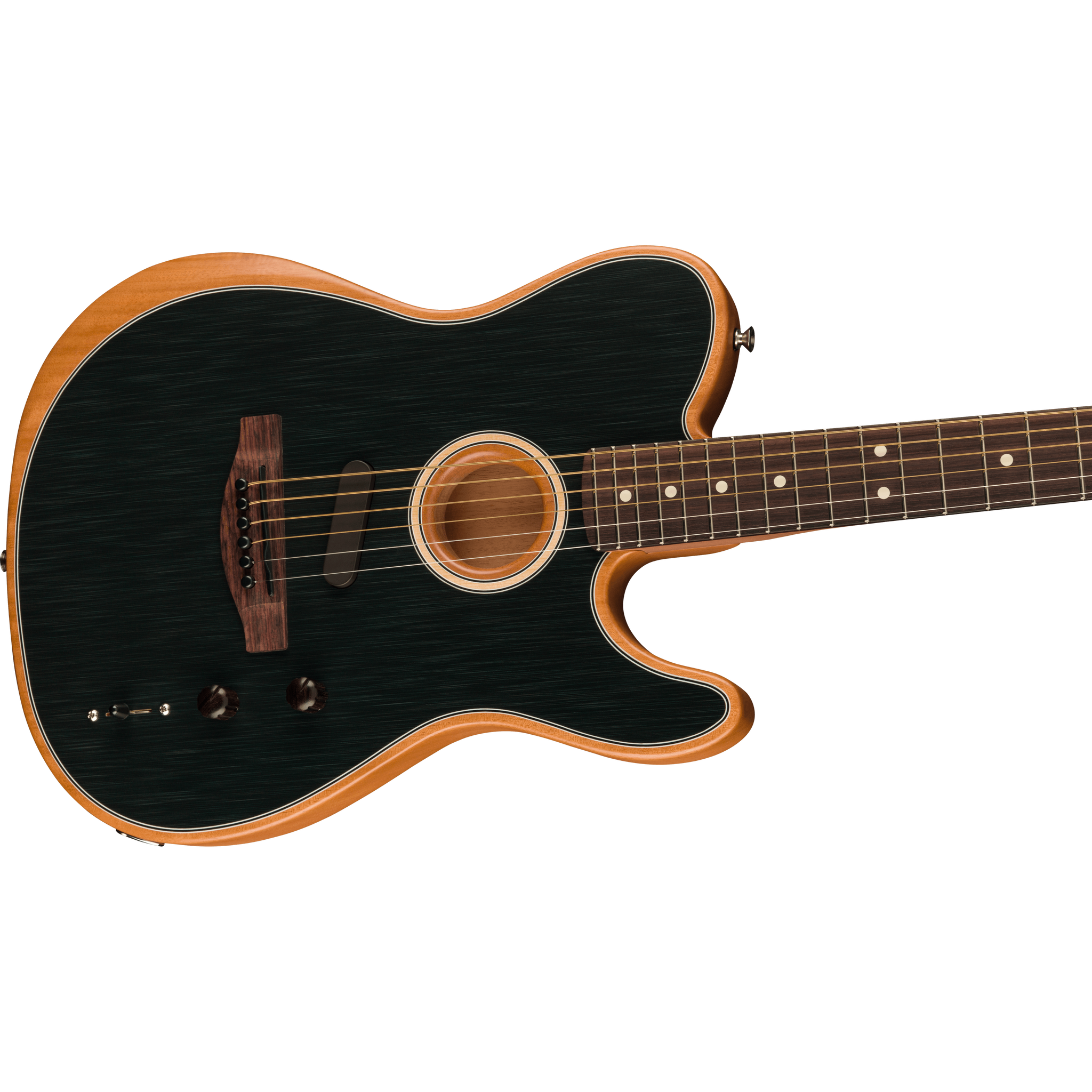 Fender 097-2213-239 Acoustasonic Player Tele, Brushed Black – Easy