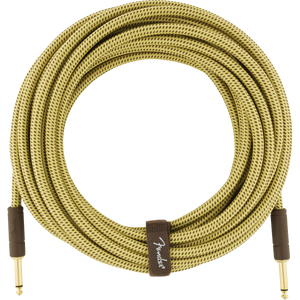 Fender 099-0820-076 Deluxe 25' Instrument Cable - Tweed-Easy Music Center