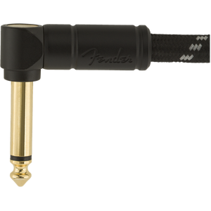 Fender 099-0820-079 Deluxe 18.6' Angled Instrument Cable - Black Tweed-Easy Music Center