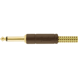 Fender 099-0820-082 Deluxe 18.6' Angled Instrument Cable - Tweed-Easy Music Center