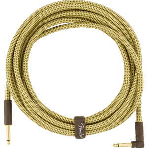 Fender 099-0820-082 Deluxe 18.6' Angled Instrument Cable - Tweed-Easy Music Center