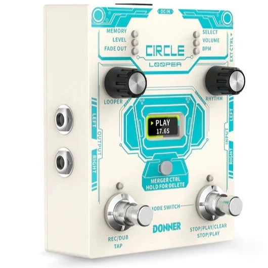 donner music pedal Donner EC1289 Circle Looper Pedal w/ Drum Machine – Easy Music Center