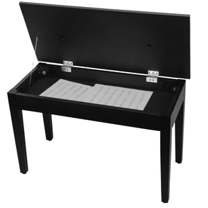 On-Stage KB8904B Deluxe Piano Bench with Storage-Easy Music Center