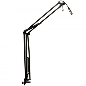 On-Stage MBS5000 Articulating Studio Boom Arm with Built in 10ft XLR Cable - Desktop Studio Boom-Easy Music Center