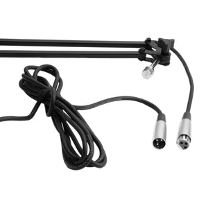 On-Stage MBS5000 Articulating Studio Boom Arm with Built in 10ft XLR Cable - Desktop Studio Boom-Easy Music Center