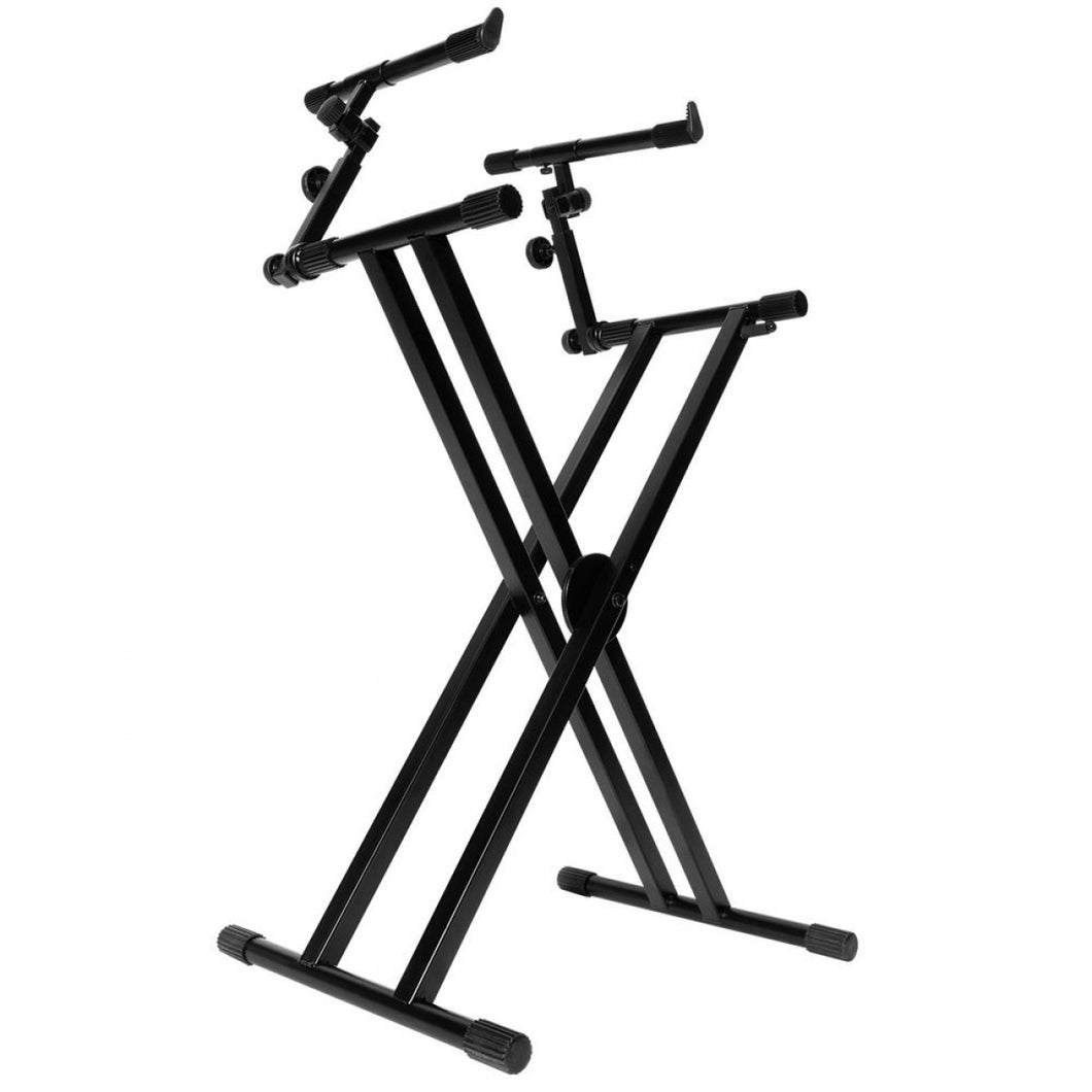 On-Stage KS7292 Double-X Keyboard Stand with 2nd Tier-Easy Music Center