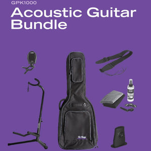 On Stage Stands GPK1000 Acoustic Guitar Accessories Bundle-Easy Music Center