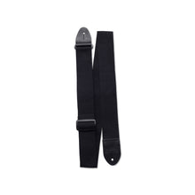 Load image into Gallery viewer, Martin 18A0104 2&quot; Woven Cotton Gutiar Strap, Black, Black Leather Ends-Easy Music Center
