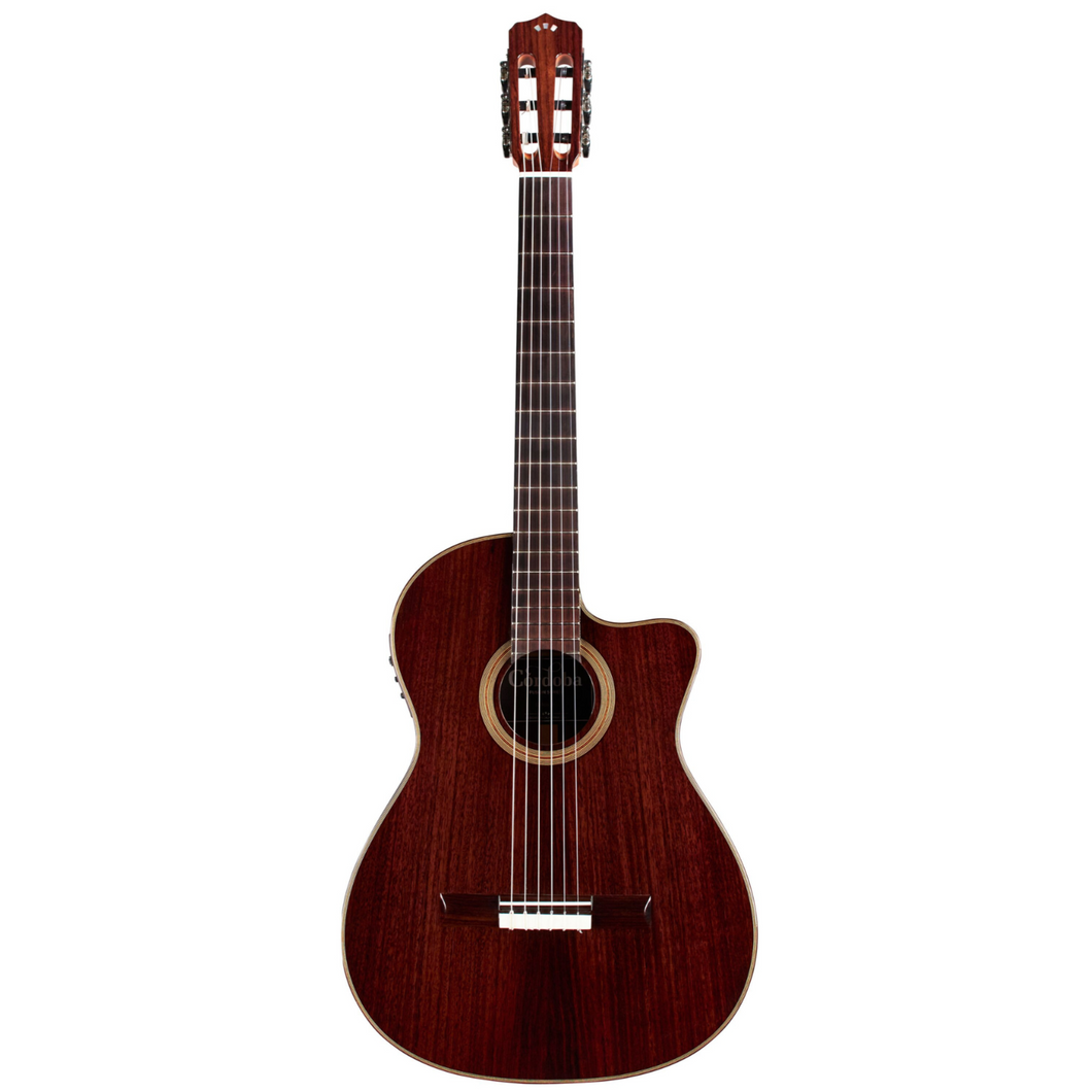 Cordoba FUSION12ROSE-II Fusion 12 Rose II Acoustic Guitar, Rosewood Veneer Spruce Top, Rosewood b/s, Electronics-Easy Music Center