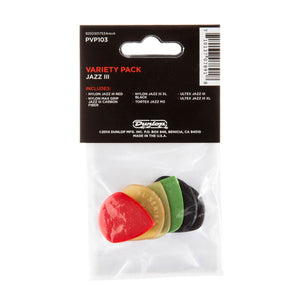 Dunlop PVP103 Jazz III Pick Variety Pack-Easy Music Center