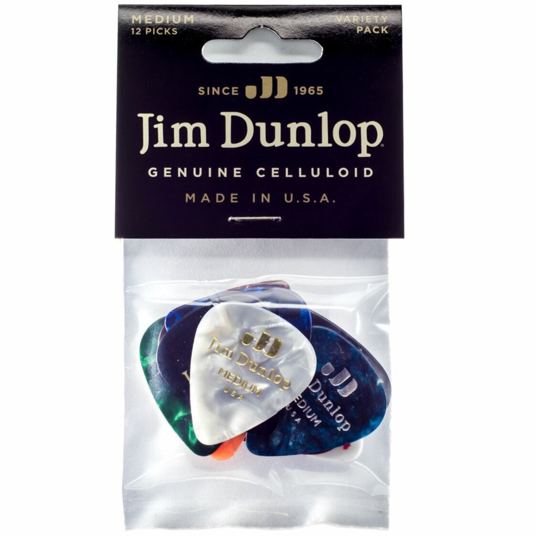 Dunlop PVP106 Celluloid Pick Medium Variety Pack-Easy Music Center